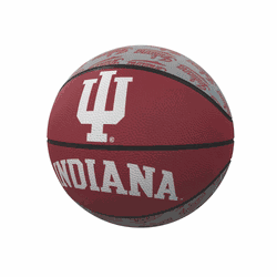 Indiana Hoosiers Repeating Logo Mini-Size Rubber Basketball