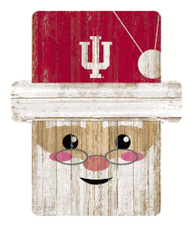 Indiana Hoosiers Santa Ornament