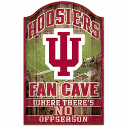 Indiana Hoosiers Sign 11x17 Wood Fan Cave Design