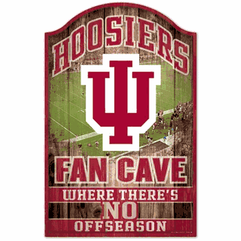 Indiana Hoosiers Sign 11x17 Wood Fan Cave Design