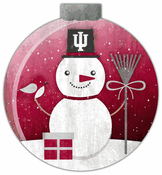 Indiana Hoosiers Snowglobe 12in Wall Art