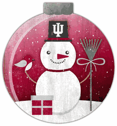 Indiana Hoosiers Snowglobe 12in Wall Art