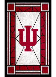 Indiana Hoosiers Stained Glass 11x19 Wood Sign