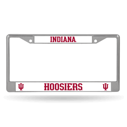 Indiana Hoosiers Standard Chrome Frame with Plastic Inserts 12" x 6" Car/Truck Auto Accessory