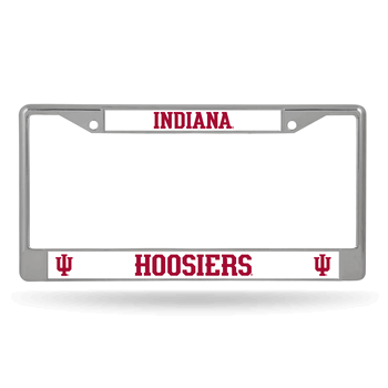 Indiana Hoosiers Standard Chrome Frame with Plastic Inserts 12