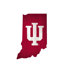 Indiana Hoosiers Team Color Logo State Sign