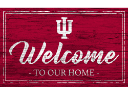 Indiana Hoosiers Team Color Welcome 11x19 Sign