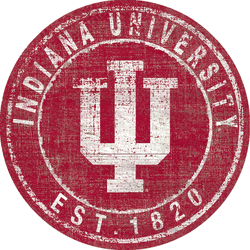 Indiana Hoosiers University Heritage Logo Round Sign