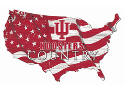 Indiana Hoosiers USA Shape Flag Cutout