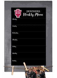 Indiana Hoosiers Weekly Chalkboard with frame & clothespins 11x19 Sign