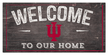 Indiana Hoosiers Welcome Distressed 6 x 12