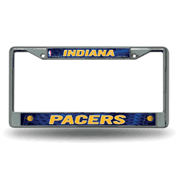 Indiana Pacers  12" x 6" Chrome Frame With Decal Inserts