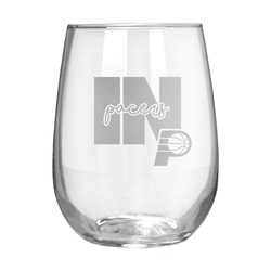 Indiana Pacers 17oz Stemmless Wine Glass