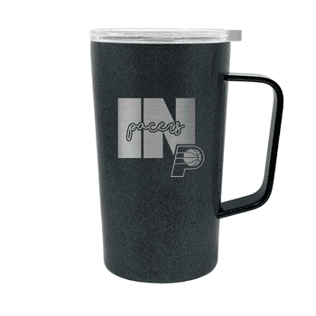 Indiana Pacers 18oz Onyx Hustle Travel Mug