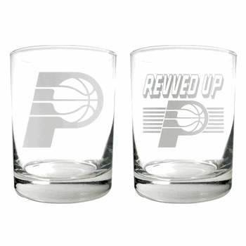 Indiana Pacers 2pc Rocks Glass Set
