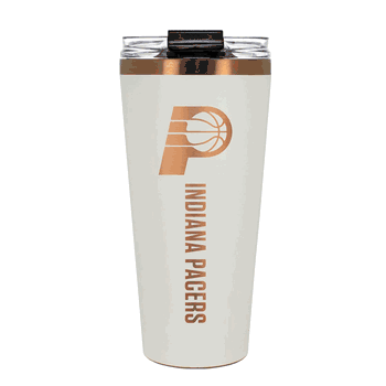 Indiana Pacers 32oz Crme and Copper Big Slim Tumbler with Straw