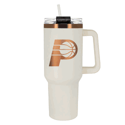 Indiana Pacers 40oz Crme and Copper Colossus Travel Mug with Straw
