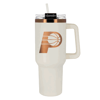 Indiana Pacers 40oz Crme and Copper Colossus Travel Mug with Straw