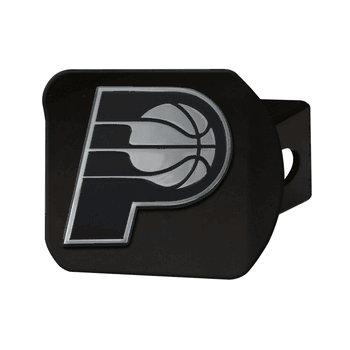 Indiana Pacers Black Metal Hitch Cover with Metal Chrome 3D Emblem