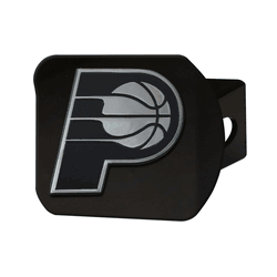 Indiana Pacers Black Metal Hitch Cover with Metal Chrome 3D Emblem