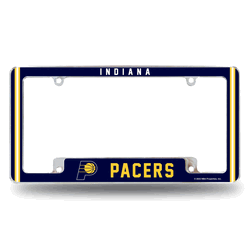 Indiana Pacers Classic 12" x 6" Chrome All Over Automotive License Plate Frame