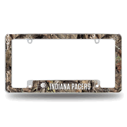 Indiana Pacers Mossy Oak 12" x 6" Chrome All Over Automotive License Plate Frame