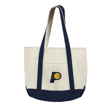 Indiana Pacers NBA Canvas Tote with Colored Strap