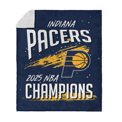 Indiana Pacers NBA Net Gain Silk Touch Sherpa Throw Blanket 50 x 60 inches