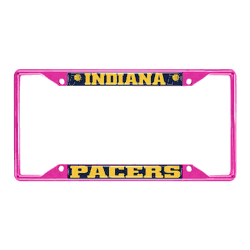 Indiana Pacers Pink Metal License Plate Frame - 6.25"x12.25"