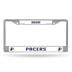 Indiana Pacers Standard Chrome Frame with Plastic Inserts 12" x 6" Car/Truck Auto Accessory