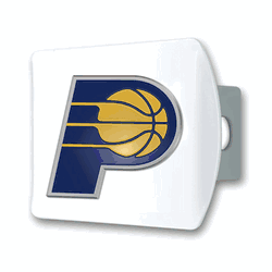 Indiana Pacers White Metal Hitch Cover with  3D Color Emblem