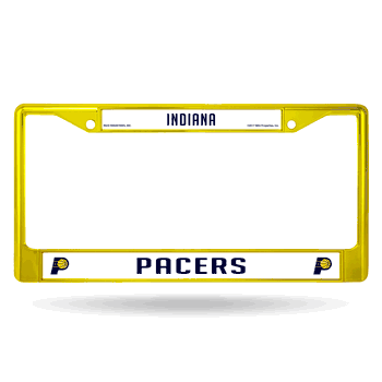 Indiana Pacers Yellow Colored Chrome Frame