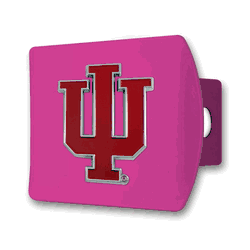 Indiana Pink Metal Hitch Cover with  3D Color Emblem