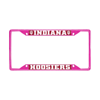 Indiana Pink Metal License Plate Frame - 6.25