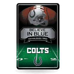 Indianapolis Colts  11" x 17" Metal Home Dcor Sign