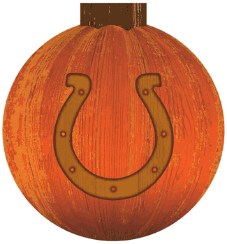 Indianapolis Colts 12 in. Halloween Pumpkin Sign