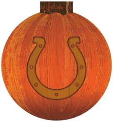 Indianapolis Colts 12 in. Halloween Pumpkin Sign