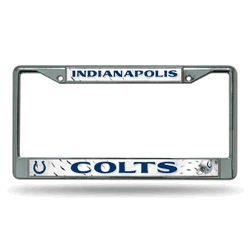Indianapolis Colts  12" x 6" Chrome Frame With Decal Inserts