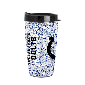 Indianapolis Colts 16oz Terrazzo Dbl Wall Clear Tumbler