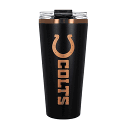 Indianapolis Colts 32oz Black and Copper Big Slim with Straw