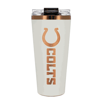 Indianapolis Colts 32oz Crme and Copper Big Slim Tumbler with Straw