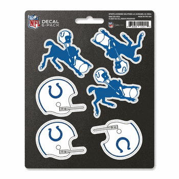 Indianapolis Colts 6 Count Mini Decal Sticker Pack
