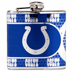 Indianapolis Colts 6oz Stainless Steel Flask with Metallic Graphics
