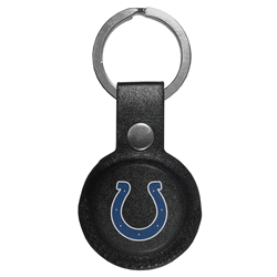 Indianapolis Colts AirTag Compatible Leather Key Chain