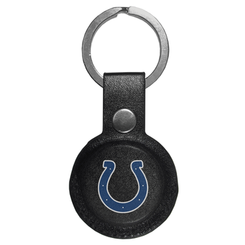 Indianapolis Colts AirTag Compatible Leather Key Chain