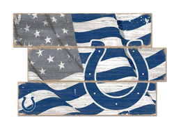 Indianapolis Colts American Flag 3 Plank