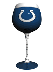 Indianapolis Colts Artisan Wine Glass