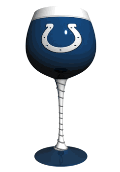 Indianapolis Colts Artisan Wine Glass