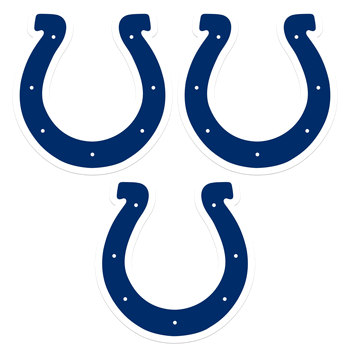 Indianapolis Colts Auto Decal 3 Pack