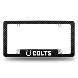 Indianapolis Colts Black 12" x 6" Chrome All Over Automotive License Plate Frame for Car/Truck/SUV